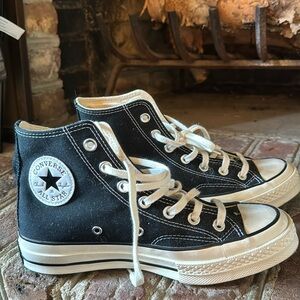 Black converse all star high tops 70’s